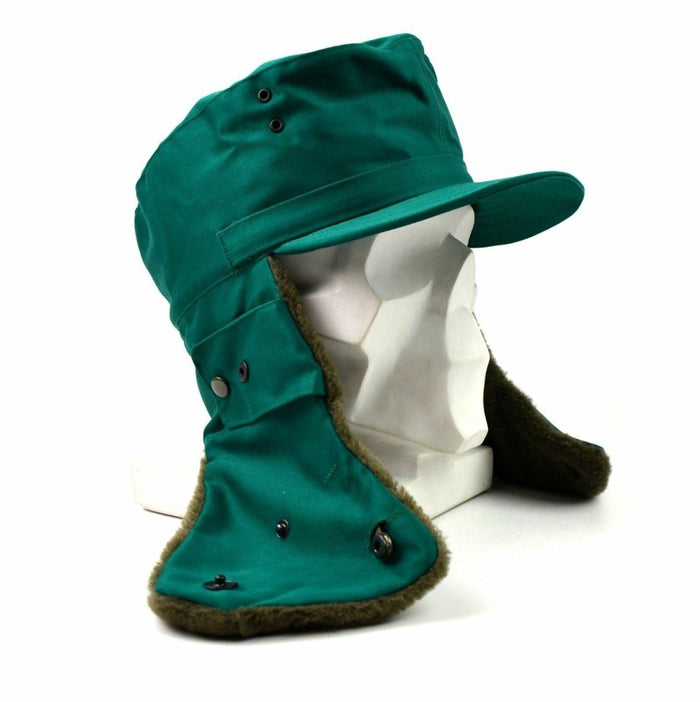 Genuine Austrian Army Military Winter Cap Austria hat NEW Green military issue - GoMilitar