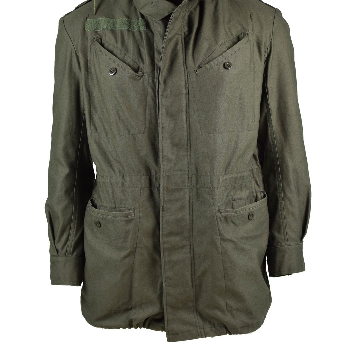 Genuine Belgian army field jacket M64 military cotton waterproof parka Olive NEW