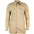 Genuine Belgian army shirt fatigue surplus chino khaki military long sleeve NEW