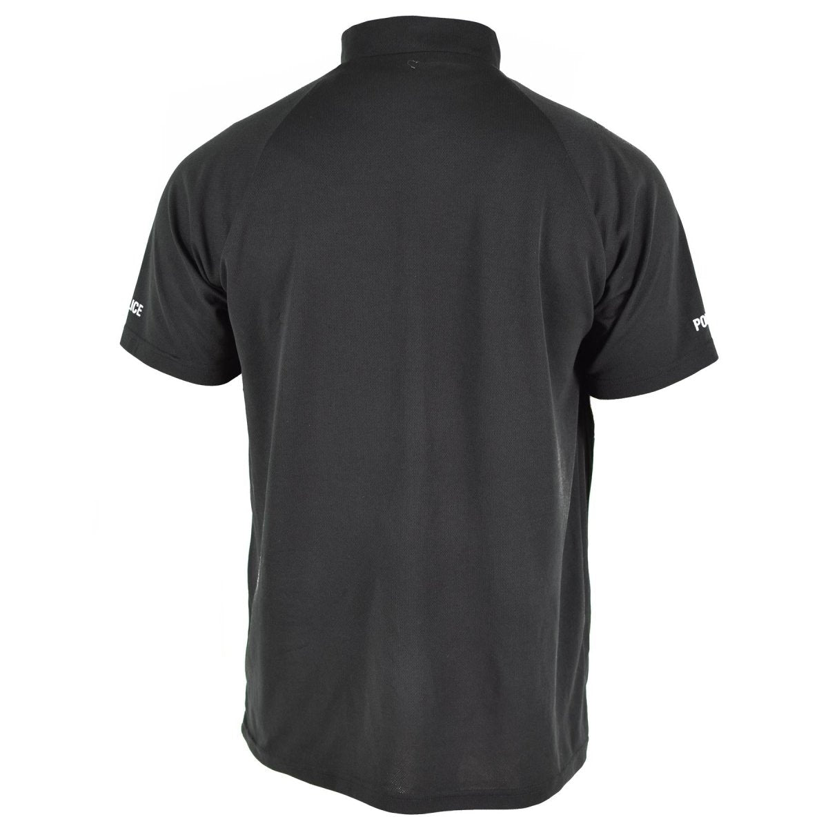 Genuine British police t-shirt black breathable functional front zip guard shirt