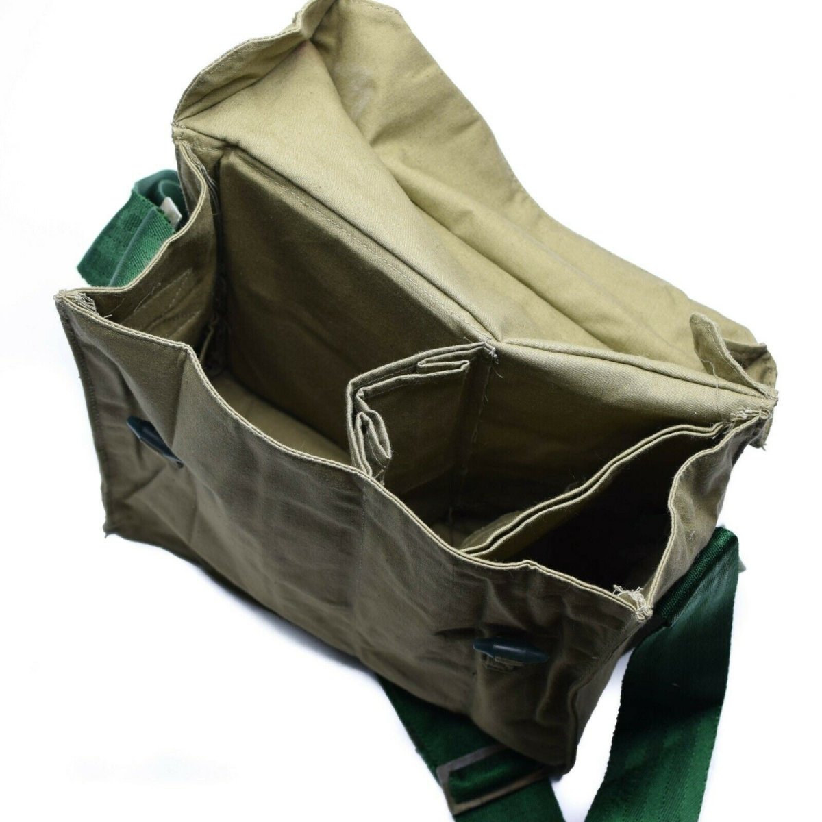 Genuine Bulgarian army haversack canvas khaki side shoulder bag pack NEW