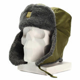 Genuine Czech army cap military winter hat Ushanka grey olive hat with badge NEW