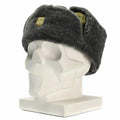 Genuine Czech army cap military winter hat Ushanka grey olive hat with badge NEW