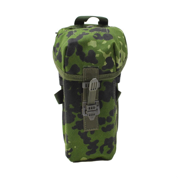 Genuine Danish Military camouflage LMG magazine pouch with secure belt attachment and quick-release buckle in M96 pattern