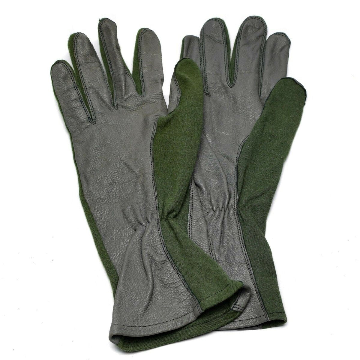 Genuine Dutch army combat gloves leather aramid fibre AirForce military Nomex OD