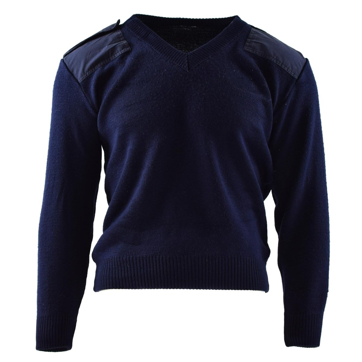 Genuine Dutch army Sweater Blue Jumper Military pullover Round Neck Officer