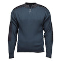 Genuine Dutch Military surplus Troyer pullover warm quarter zip blue sweater