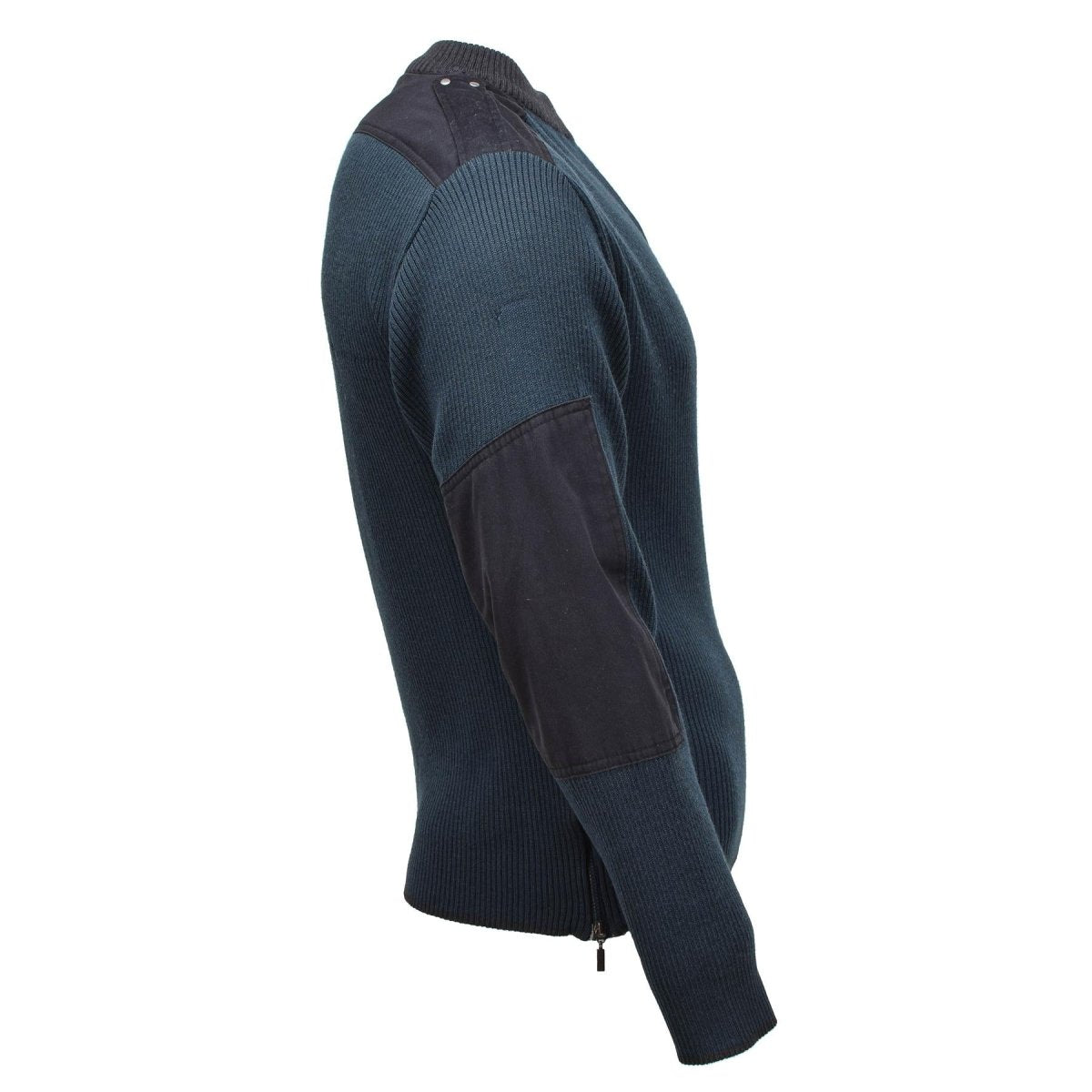 Genuine Dutch Military surplus Troyer pullover warm quarter zip blue sweater