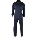 Genuine Dutch navy blue army coverall jumpsuit with long sleeves and front buttons, ideal for outdoor work and activities.