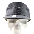 vintage finnish army surplus wool hat with visor and neckflap