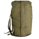 Large genuine German army olive sea sack duffel bag with shoulder straps, durable and spacious military backpack.