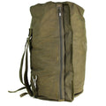 Genuine German army sea sack duffel bag w shoulder straps large Olive backpack