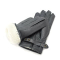 Genuine German Police leather gloves patrol grey lined wool 100% winter warm NEW