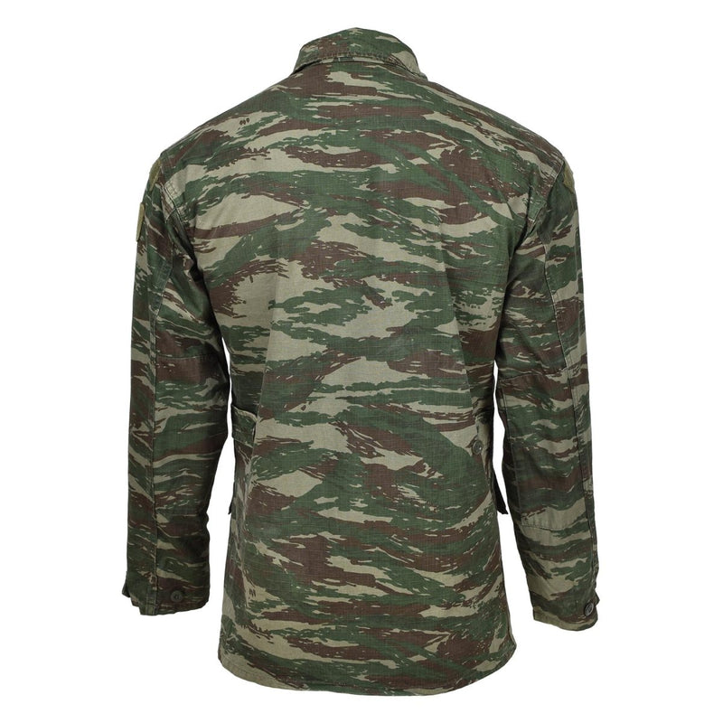 Genuine Greek military jacket lizard camo durable ripstop field tactical combat