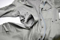 Genuine Italian army coverall suit military grey overall jumpsuit zip-front NEW