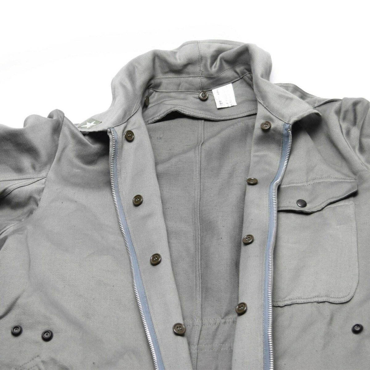 Genuine Italian army coverall suit military grey overall jumpsuit zip-front NEW