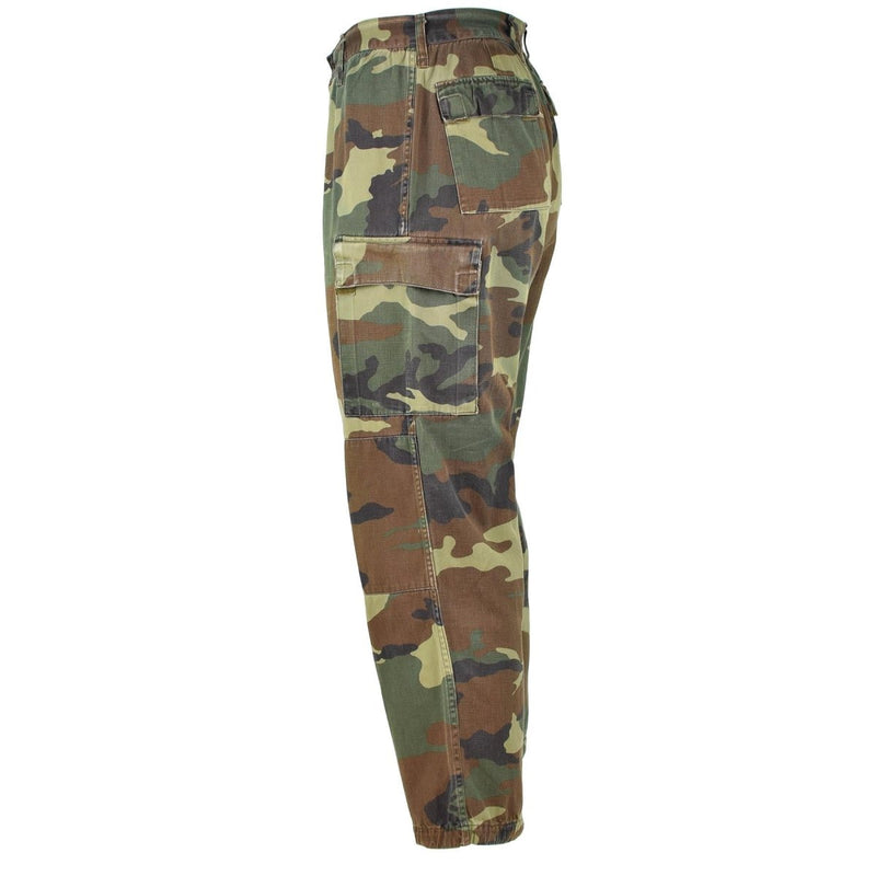 Genuine Italian army pants NATO combat cotton woodland Camouflage field trousers - GoMilitar