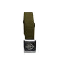 Genuine Spanish army belt vintage canvas metal buckle formal belt military issue