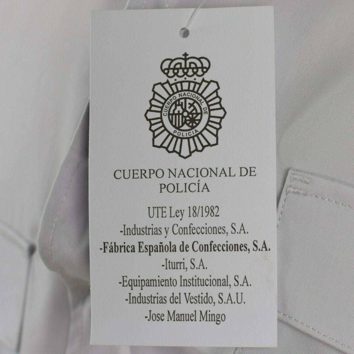 Genuine Spanish Police shirt grey military short sleeves shirts NEW