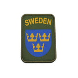 Genuine Sweden Army Patch Clothing Loop and Hood Sweden Military Three Crowns