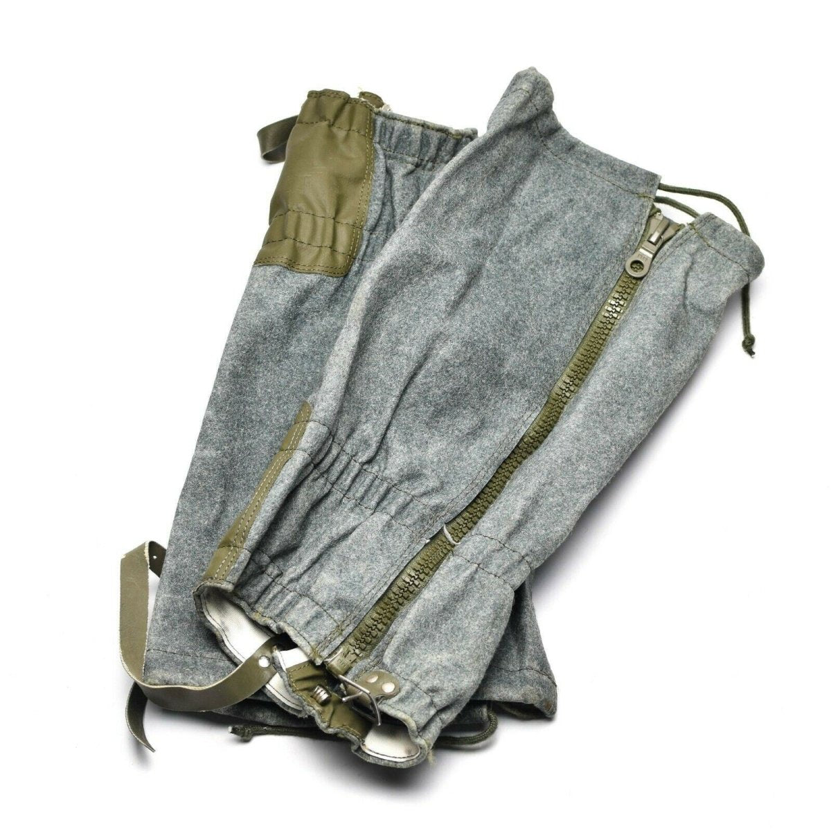 Genuine Swiss army Gaiters wool grey mountains hiking military surplus