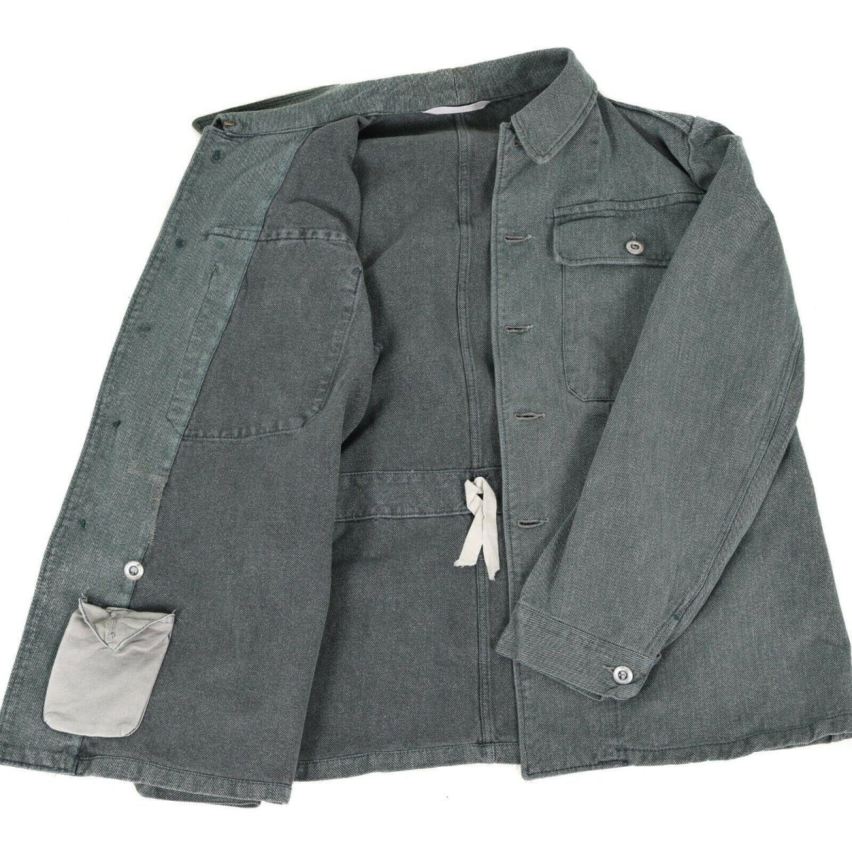 Genuine Swiss army work jacket denim military jacket grey vintage surplus