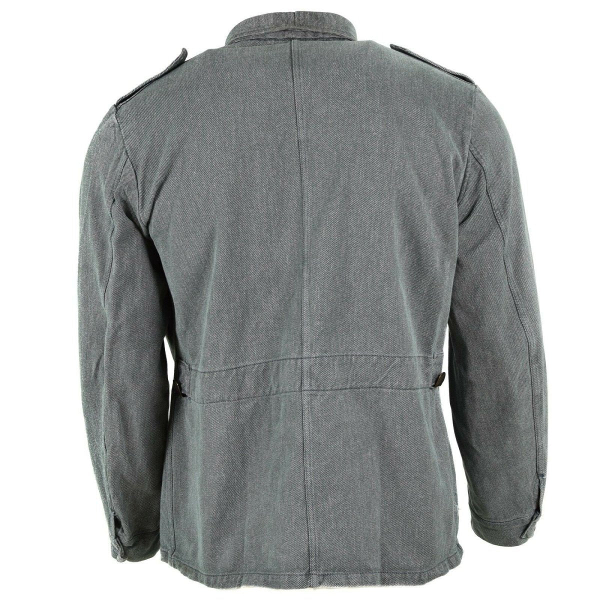 Genuine Swiss army work jacket denim military jacket grey vintage surplus