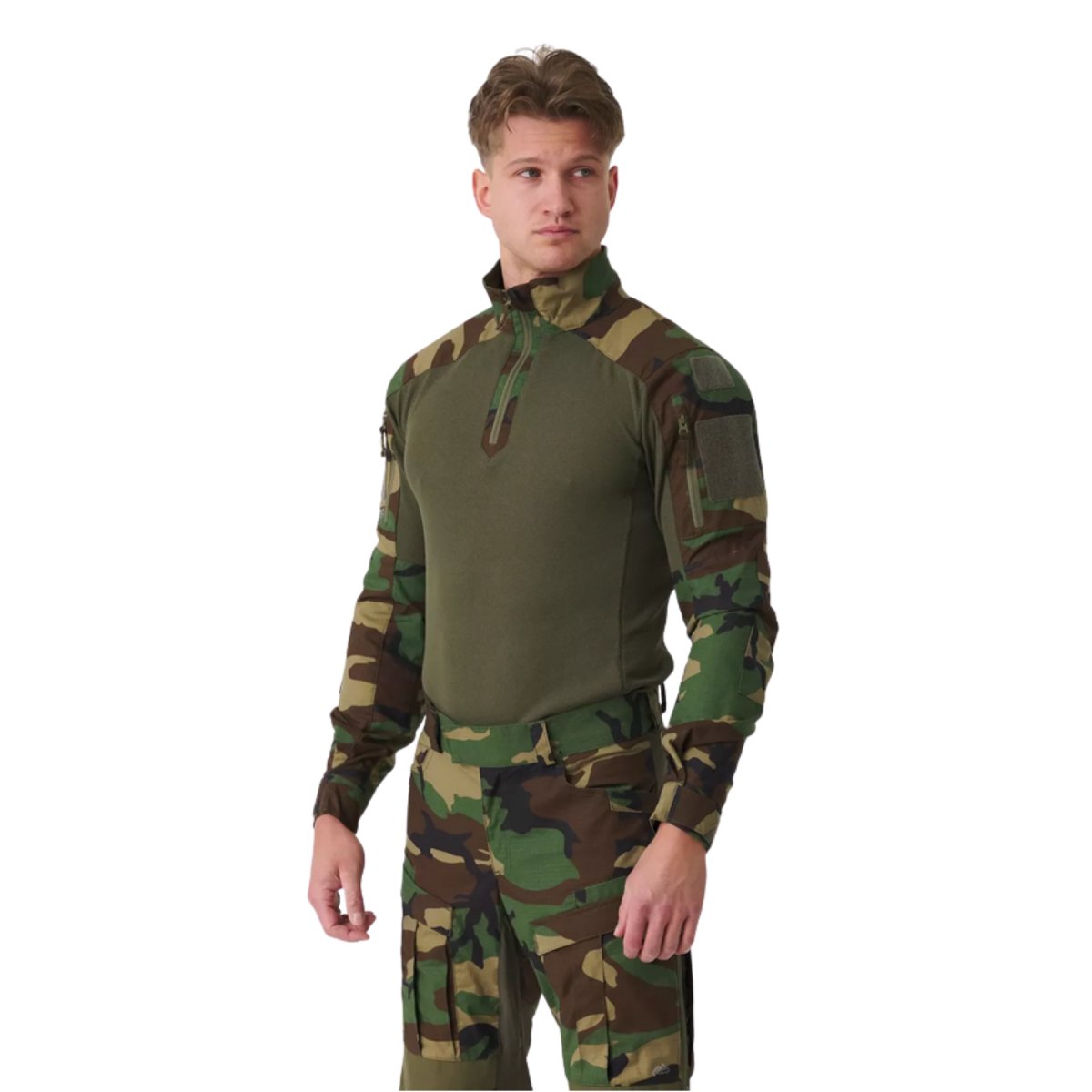 Helikon-Tex MCDU Combat Shirt Elbow Reinforcement Ripstop Woodland Camo