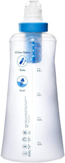 Katadyn BeFree 1.0L lightweight collapsible water bottle with built-in filter for outdoor water purification