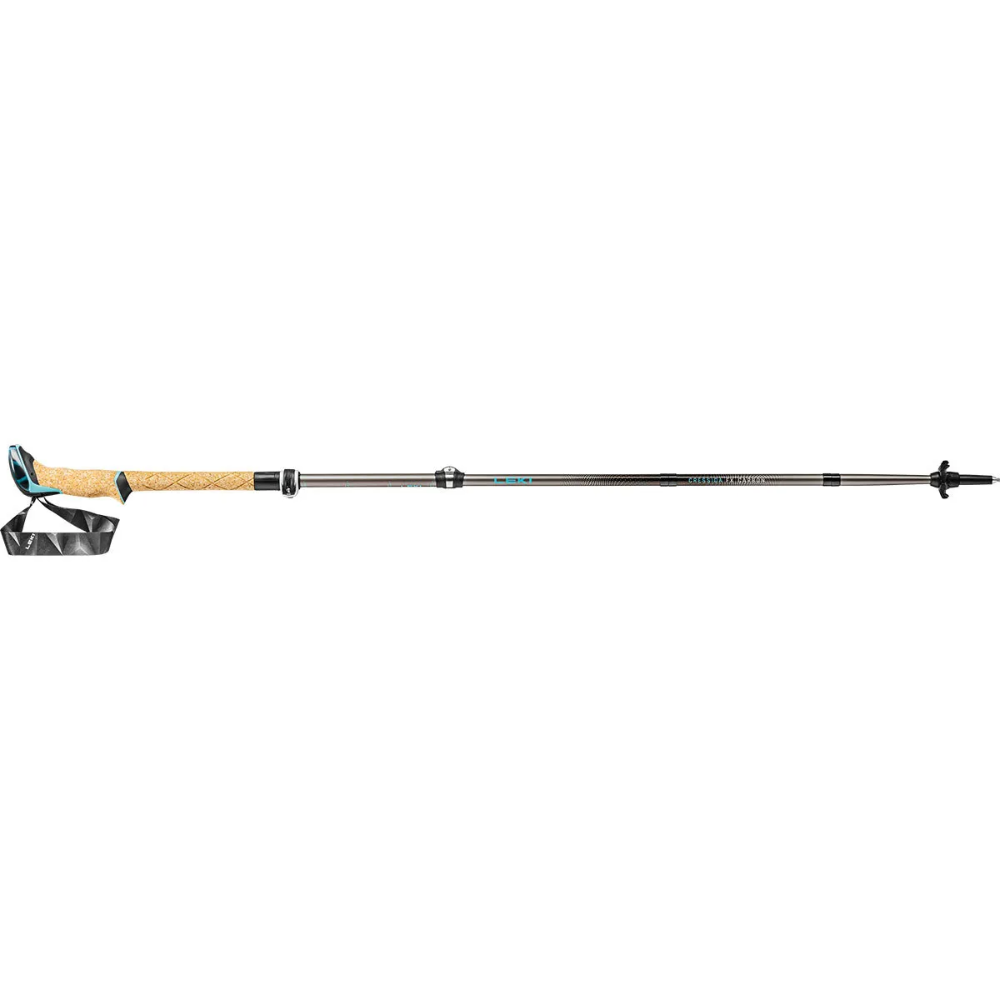 LEKI Cressida FX Carbon Trekking Poles Women's Folding Hiking Pair 100-120cm
