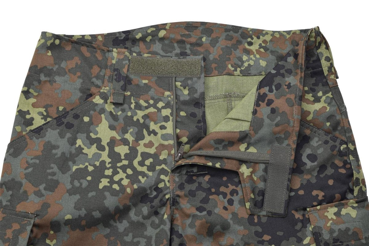 Leo Kohler military tactical pants explore flecktarn camo higher waist trousers