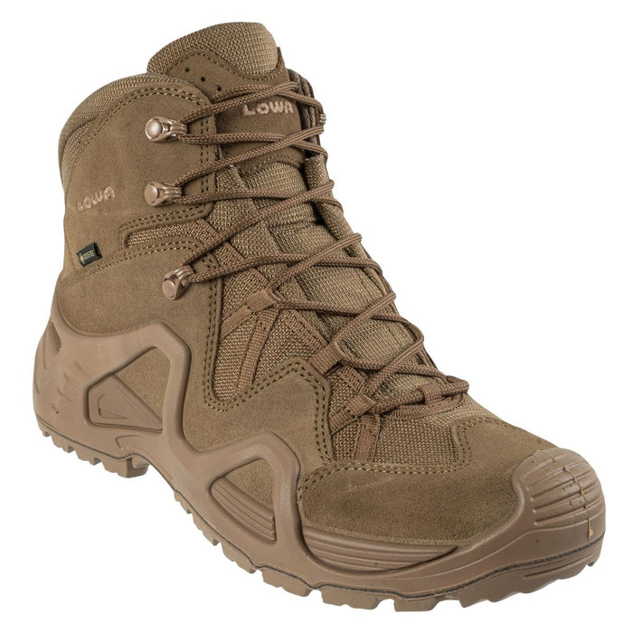 Lowa Zephyr GTX Mid TF Tactical Shoes Water Resistant GORE-TEX® Membrane, Coyote Color, Tactical Boots - GoMilitar