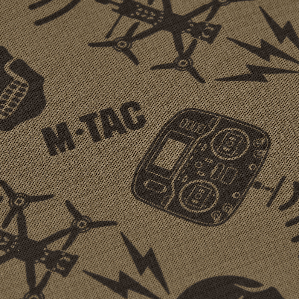 M-TAC Microfleece Neck Gaiter Drone Pattern Tactical Outdoor Scarf Tan