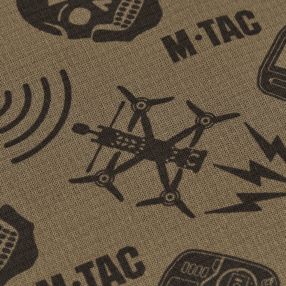 M-TAC Microfleece Neck Gaiter Drone Pattern Tactical Outdoor Scarf Tan