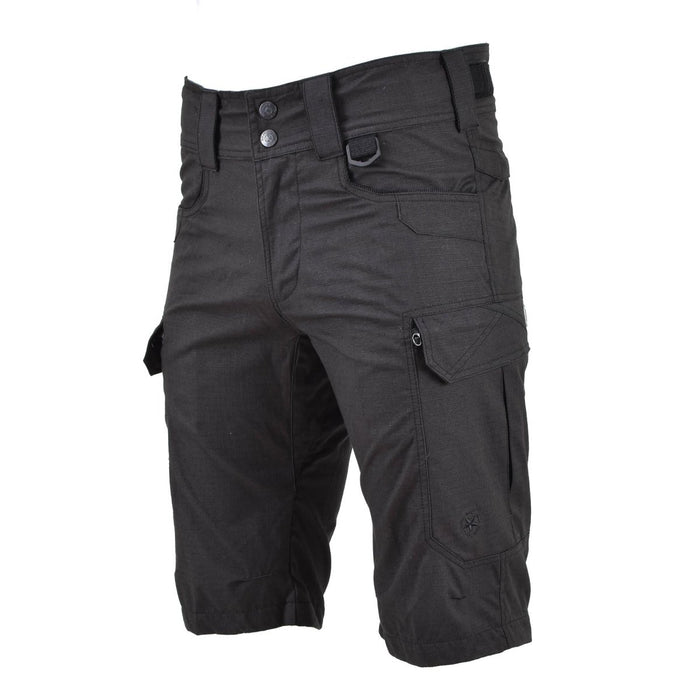MFH Brand Military style shorts bermuda black sturdy cotton ripstop uniform NEW - GoMilitar