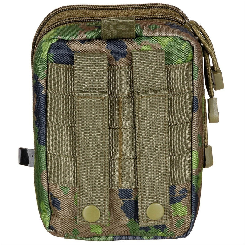 MFH Compact EDC Pouch 2 Compartments MOLLE Fastening Straps M05 Camouflage