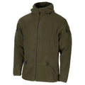 MFH military style olive hoodie fleece jacket tactical army full zip hiking NEW