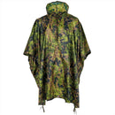 MFH Poncho Tent Hooded PU Coated Rip Stop Material Lightweight M05 Camouflage