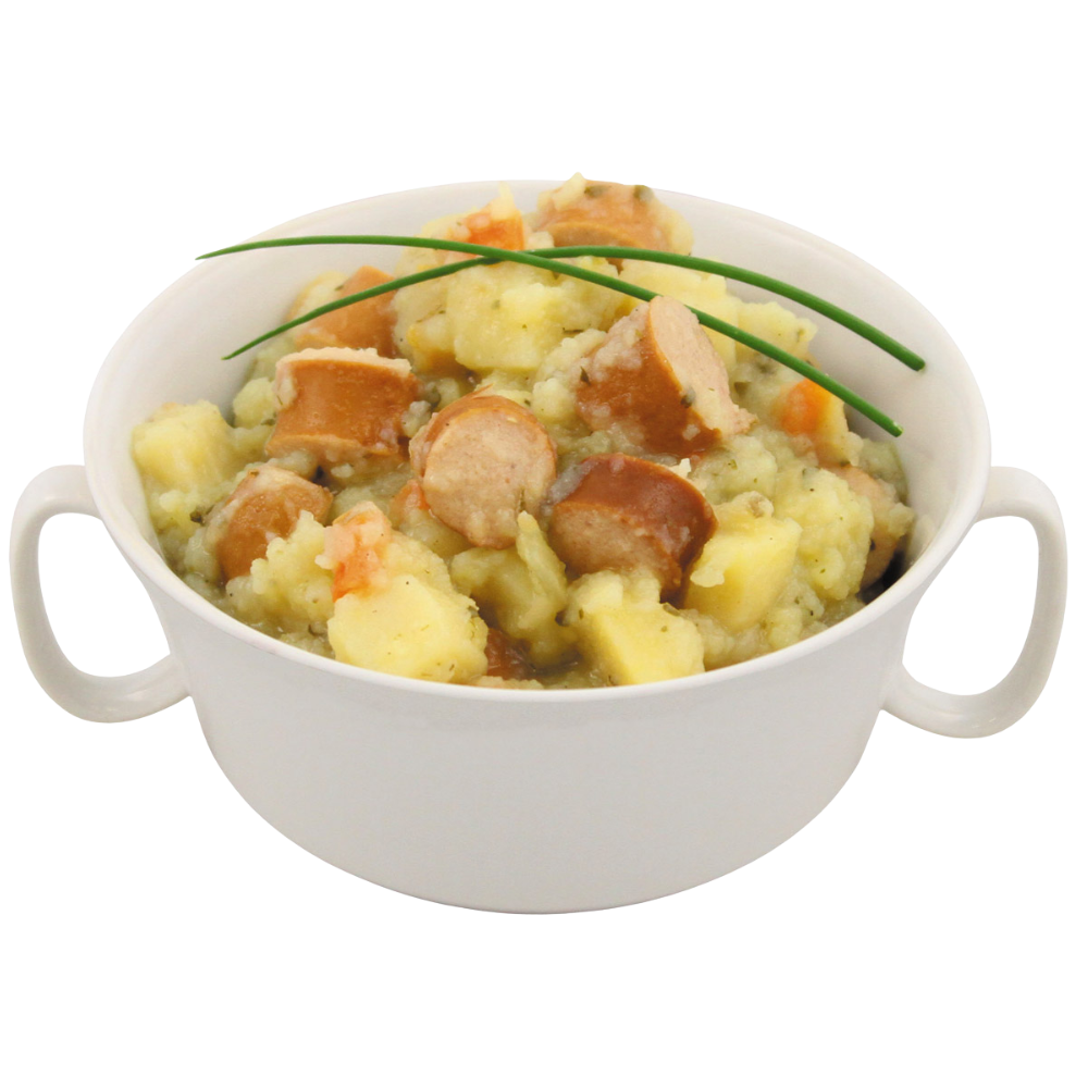 MFH Potato Soup Wiener Sausage 400g Canned Outdoor Camping Food Long Shelf Life