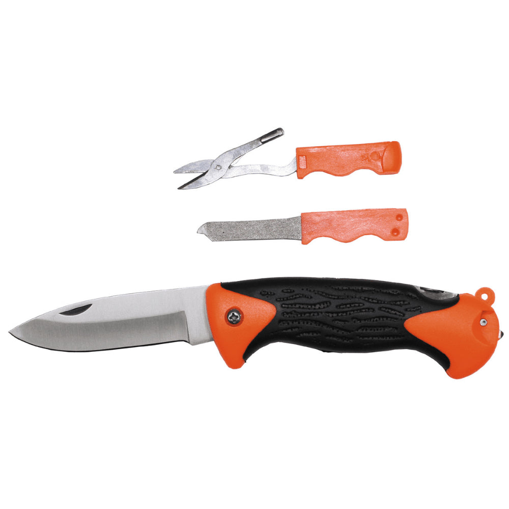 MFH Special 27 Part Survival Kit Utility Tool Box Orange Camping Outdoor