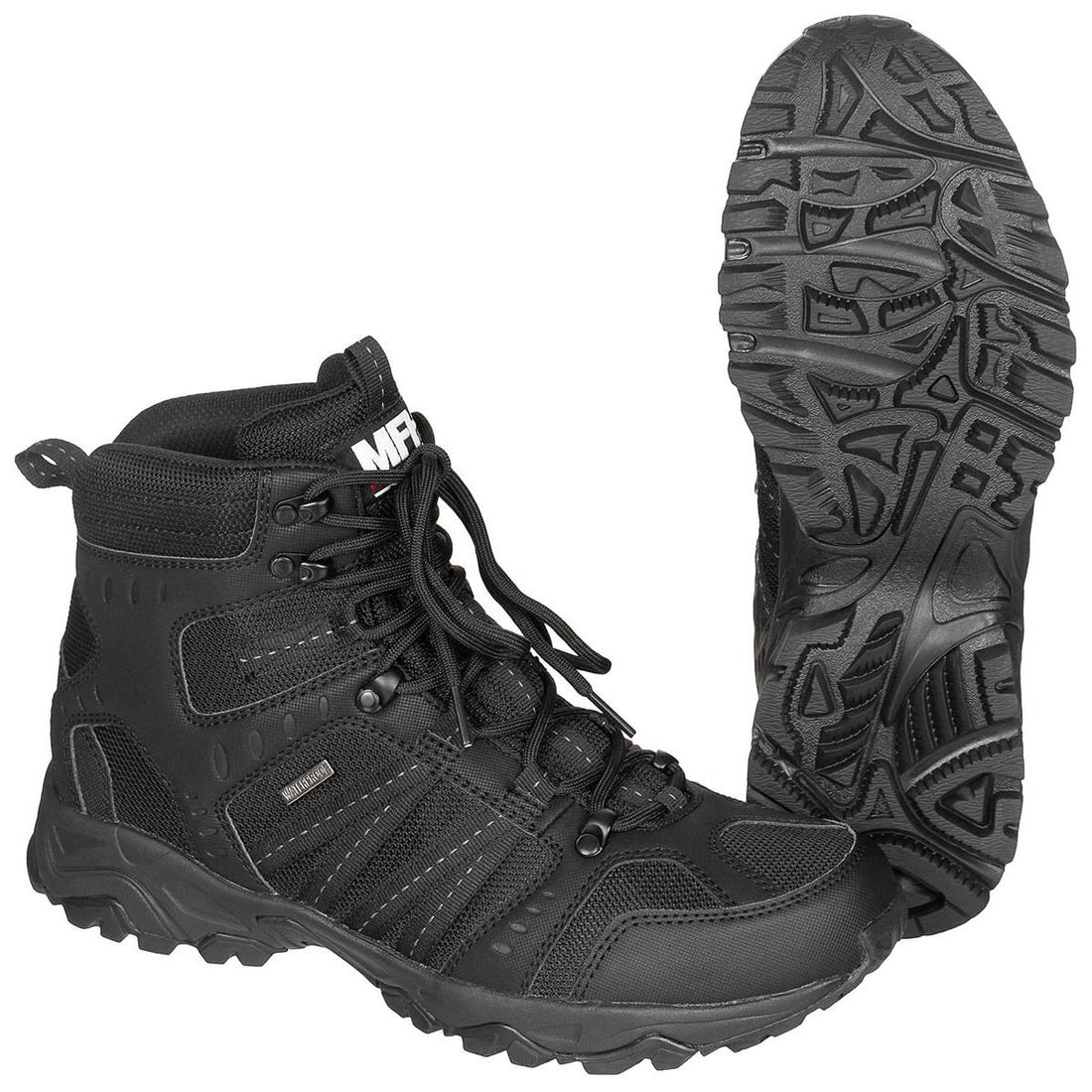 MFH Tactical Combat Boots Waterproof Breathable Quick Dry HBR Membrane Black