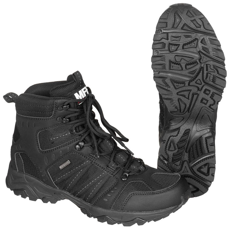 MFH Tactical Combat Boots Waterproof Breathable Quick Dry HBR Membrane Black - GoMilitar