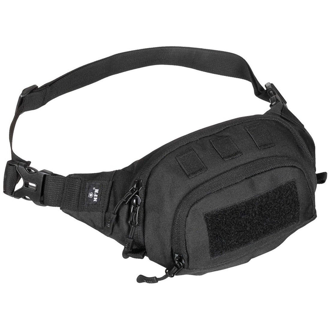 MFH Tactical Waist Pack 1.8L Adjustable Belt 120cm Multiple Pockets Black