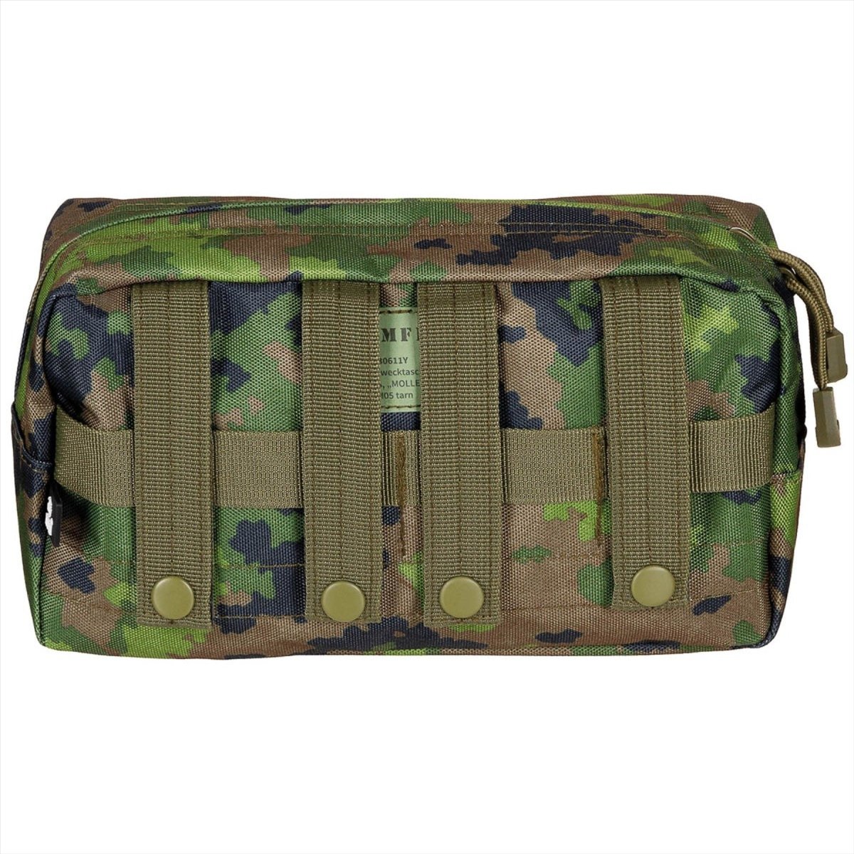 MFH Utility Pouch Large 2 Way Zip MOLLE Fastening Straps M05 Camouflage