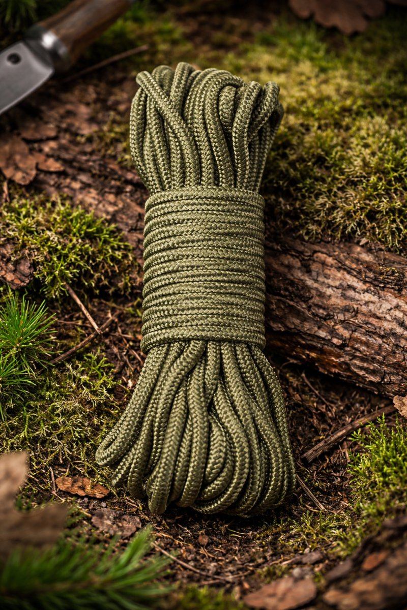 MFH Utility Rope 5mm 15m Outdoor Survival Bushcraft OD Green