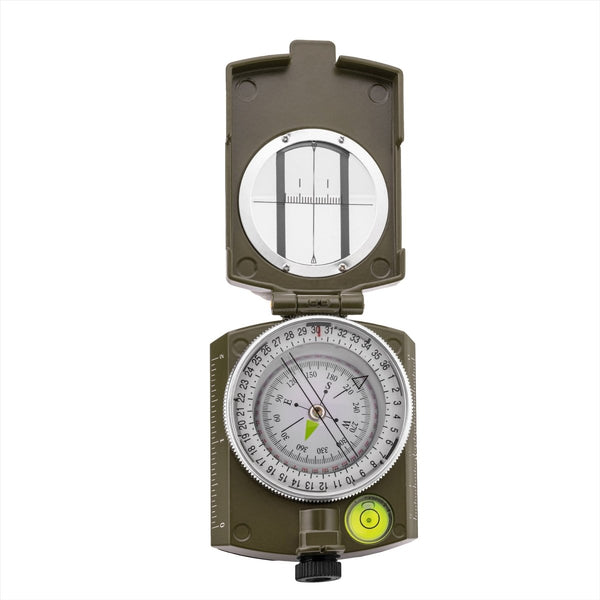MIL-TEC Army Compass Metal Casting Viewfinder Included Case Navigation Olive