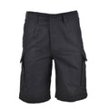 Mil-Tec Brand German Army style black prewashed Moleskin bermuda military shorts