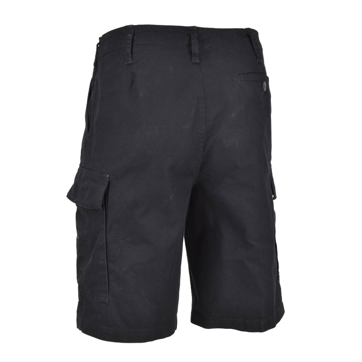 Mil-Tec Brand German Army style black prewashed Moleskin bermuda military shorts