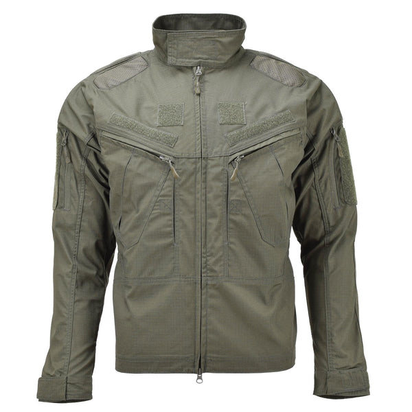 Mil-Tec military style Chimera jacket in olive drab with durable ripstop fabric and multiple zippered pockets.