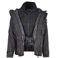 Mil-Tec brand Parka w winter liner warm Black jacket waterproof Men Rain Gear
